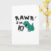 10e verjaardag dinosaurus cadeau voor 10-jarige jo kaart (Gele Bloem)