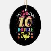 10e verjaardag Dit meisje is nu 10 cijfers Keramisch Ornament (Rechts)