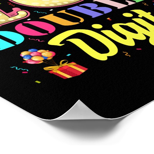 10e verjaardag Dit meisje is nu 10 cijfers Poster (Hoek)