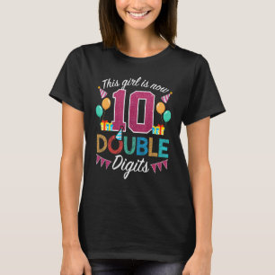 10e verjaardag Dit meisje is nu 10 cijfers T-shirt