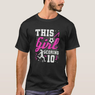 10e verjaardag dit meisje scoren 10 jaar oude voet t-shirt