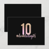 10e verjaardag Double Digits Meisjes Perzik Ombre Briefkaart (Voorkant / Achterkant)