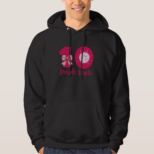 10e Verjaardag Dubbele Cijferige 10 Jaar Oud Meisj Hoodie (Voorkant)