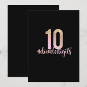 10e verjaardag dubbele cijfers meisjes perzik ombr kaart (Voorkant / Achterkant)