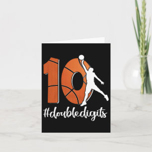 10e verjaardag dubbele cijfers tien bysketbyll voo kaart