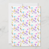 10e verjaardag Eenhoorn met taart uitnodiging (Achterkant)