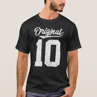 10e verjaardag en origineel tien t-shirt
