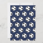 10e Verjaardag Feest Voetbal Marine Blue Boys Spor Kaart (Achterkant)