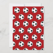 10e Verjaardag Feest Voetbal Rode Jongens Sport Kaart (Achterkant)