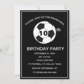 10e Verjaardag Feest Voetbal Zwarte Jongens Sport Kaart (Voorkant)