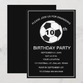 10e Verjaardag Feest Voetbal Zwarte Jongens Sport Kaart (Voorkant / Achterkant)