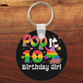 10e verjaardag Fidget Speelgoed Het meisje van 10  Sleutelhanger (Voorkant)