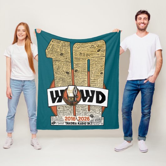 10e verjaardag fleece deken (In situ)
