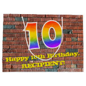 10e verjaardag: Fun, door graffiti geïnspireerde r Groot Cadeauzakje (Achterkant)