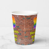 10e verjaardag: Fun Graffiti-geïnspireerde regenbo Papieren Bekers (Rechts)