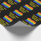 10e verjaardag: Fun, kleurrijke regenboog geïnspir Cadeaupapier (Hoek)