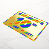 10e verjaardag - Fun, regenboogspectrum "10" Folie Uitnodiging (Gedraaid)