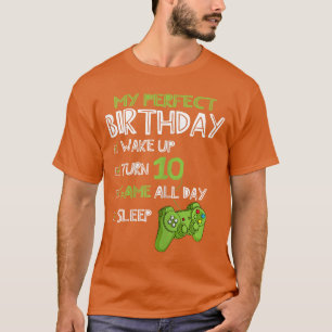 10e verjaardag Gamen 10 jaar oud Perfecte Gamer Ge T-shirt