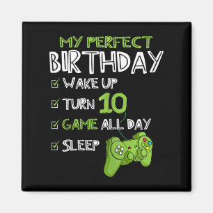 10e verjaardag gaming 10 jaar oude perfecte gamer  magneet