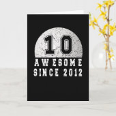 10e verjaardag geboren in 2012 Golfer Boy 10 jaar Kaart (Gele Bloem)