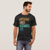 10e verjaardag Geweldige sinds december 2012 T-shirt (Voorkant volledig)
