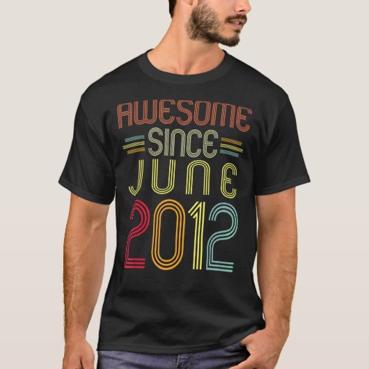 10e verjaardag Geweldige sinds juni 2012 10 jaar T-shirt (Voorkant)