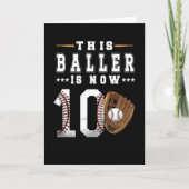 10e verjaardag Gift Baseball Player 10-jarige jong Kaart (Voorkant)