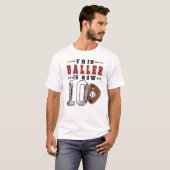 10e verjaardag Gift Baseball Player 10-jarige jong T-shirt (Voorkant volledig)