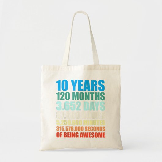 10e verjaardag Gift Boy 10 jaar Geweldige Tote Bag (Voorkant)