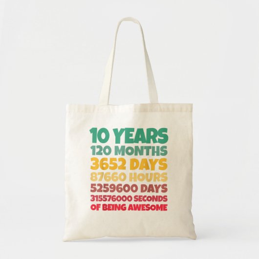 10e verjaardag Gift Boy 10 jaar Geweldige Tote Bag (Voorkant)