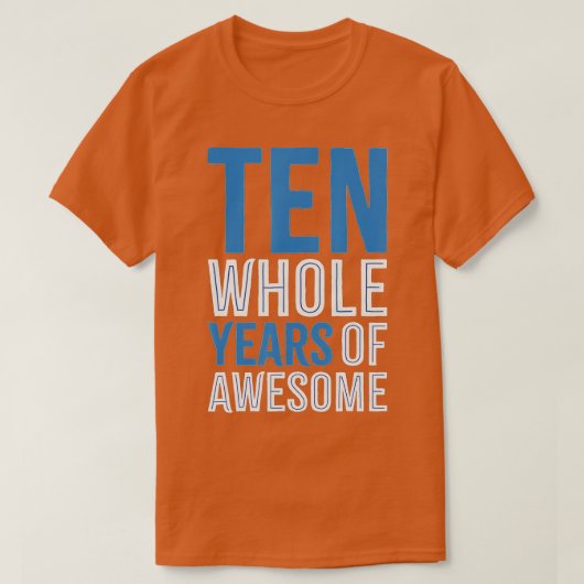 10e verjaardag Gift Boy 10 Tien jaar oude jongens T-shirt (Design voorkant)