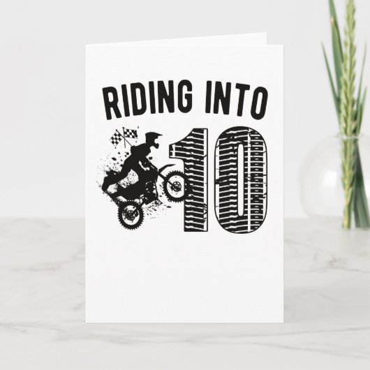 10e verjaardag Gift Dirt Bike 10-jarige jongen Kaart (Voorkant)