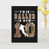 10e verjaardag Gift Football Player 10-jarige jong Kaart (Gele Bloem)