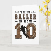 10e verjaardag Gift Football Player 10-jarige jong Kaart (Gele Bloem)