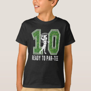 10e verjaardag Gift Golf Player 10-jarige jongen T-shirt