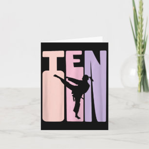 10e verjaardag Gift Karate Retro Taekwondo Martial Kaart