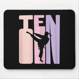 10e verjaardag Gift Karate Retro Taekwondo Martial Muismat