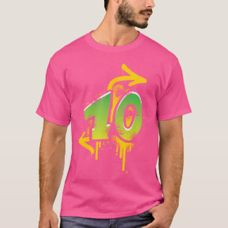10e Verjaardag Gift Kinder Jongens Meisjes Graffit T-shirt
