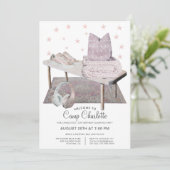 10e verjaardag glamping party onder de sterren kaart (Staand voorkant)