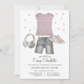 10e verjaardag glamping Party under the Stars Invi Kaart (Voorkant)