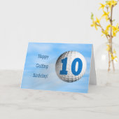 10e verjaardag golfkaart kaart (Gele Bloem)