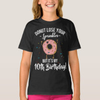 10e verjaardag Grappige donut tiende verjaardagsfe