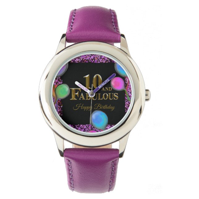 10e verjaardag  horloge (Voorkant)