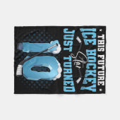 10e verjaardag ijshockey fleece deken (Voorkant (Horizontaal))