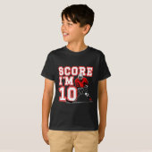 10e verjaardag ijshockey jongen Tien jaar oud ijsh T-shirt (Voorkant volledig)