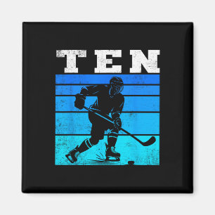 10e verjaardag IJshockey Jongens Tien Hockey Verja Magneet