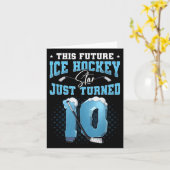 10e verjaardag ijshockey kaart (Gele Bloem)