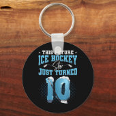 10e verjaardag ijshockey sleutelhanger (Voorkant)