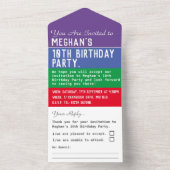 10e verjaardag in één uitnodiging (Binnen)