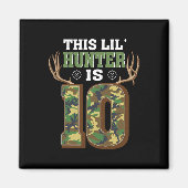 10e Verjaardag Jacht Herten 10 Jaar Oude Jager Magneet (Voorkant)